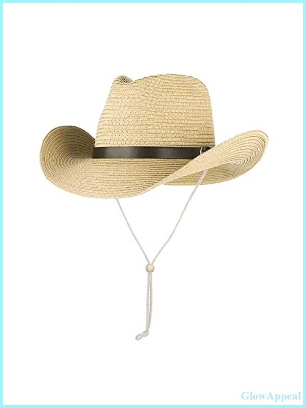 Straw Cowboy Hat Women Men Foldable Wide Brim Shapeable Beach Sun Hat